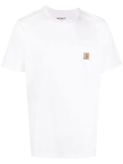 Carhartt Pocket T-shirt Men White In Cotton