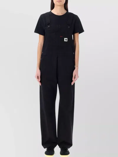 Carhartt Pockets Straight Fit Wide Leg Dress In Black