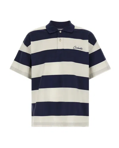 Carhartt Polo Delray Stripe Blue In Multi