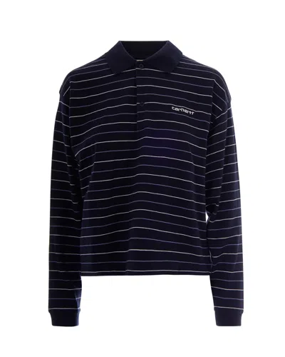 Carhartt Polo Donna Mabel Dark Navy In Blue