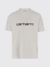 Carhartt Cotton T-shirt With Logo And Crew Neck In White