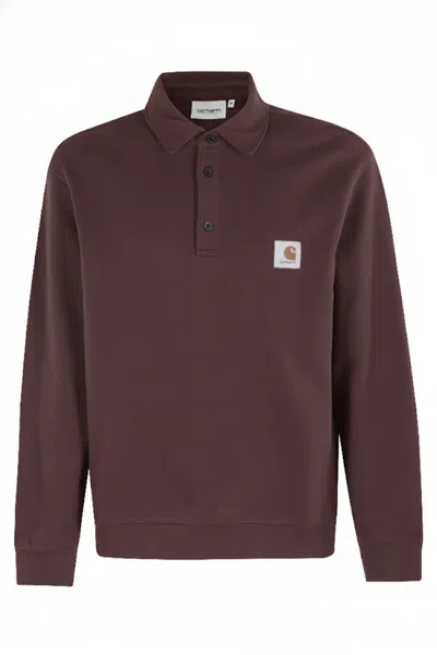 Carhartt Polo Sweat In Purple