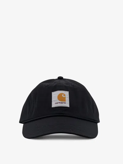 Carhartt Postal Cotton Blend Baseball Hat In Black