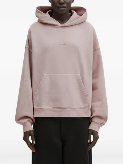 Carhartt Pouch-pocket Hoodie In Pink