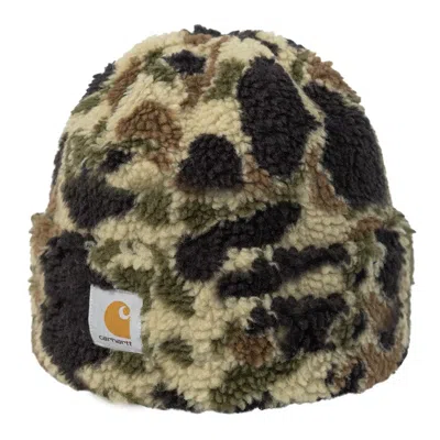 Carhartt Prentis Beanie Camo Duck Jacquard Green In Multi