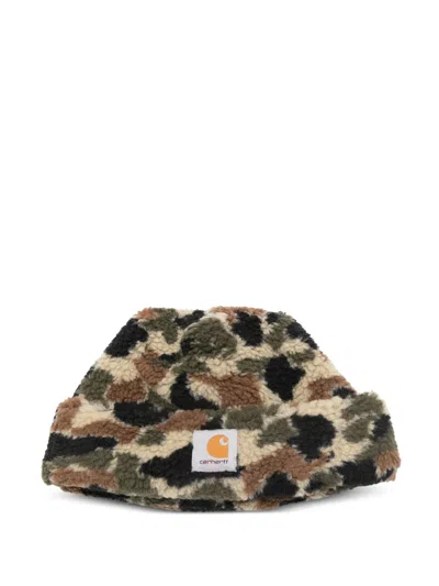 Carhartt Prentis Beanie Camo Duck Jacquard Green In Multi