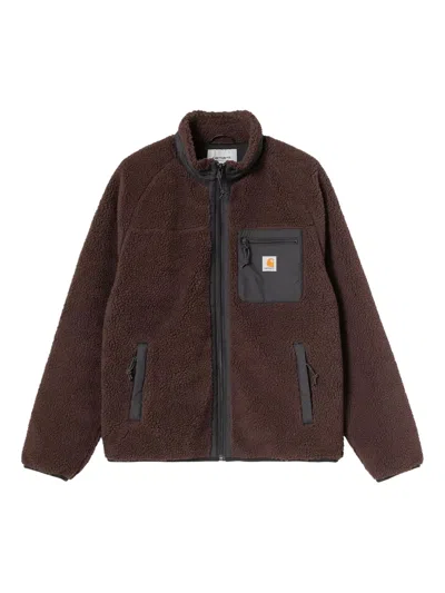 Carhartt Prentis Borg Zip-up Jacket In Brown