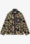 Carhartt Prentis Camo Duck Jacquard Fleece Jacket In Multi