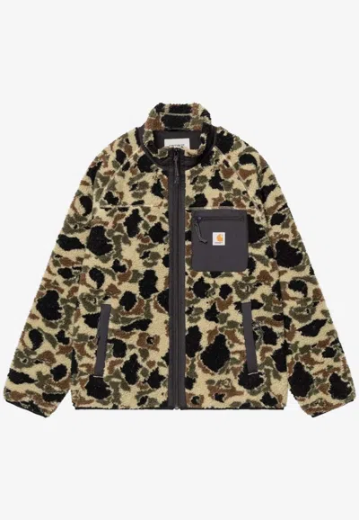 Carhartt Prentis Camo Duck Jacquard Fleece Jacket In Multi