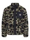 Carhartt Prentis Liner Camouflage-pattern Fleece Jacket In Black