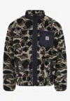 Carhartt Prentis Liner Camouflage-pattern Fleece Jacket In Green
