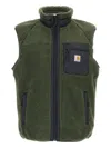 Carhartt Prentis Sherpa-effect Zip-up Gilet In Green