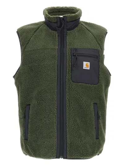 Carhartt Prentis Sherpa-effect Zip-up Gilet In Green
