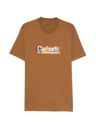 Carhartt Primary Printed T-shirt In Brown