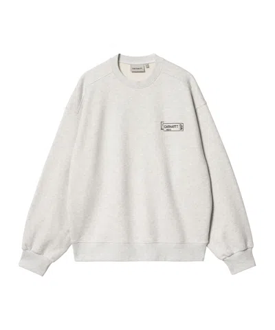 Carhartt Print Sweater In White