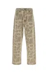 Carhartt Work In Progress Duck Landon Camo Loose Tapered Organic Cotton Jeans In Multi