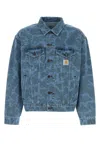 Carhartt Denim Duck Helston Jacket With Chest Pockets In Blue