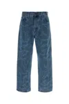Carhartt Denim Duck Landon Trousers Five Pocket Design In Blue