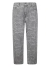 Carhartt Printed Five-pocket Jeans In Gray