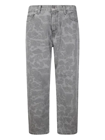 Carhartt Printed Five-pocket Jeans In Gray