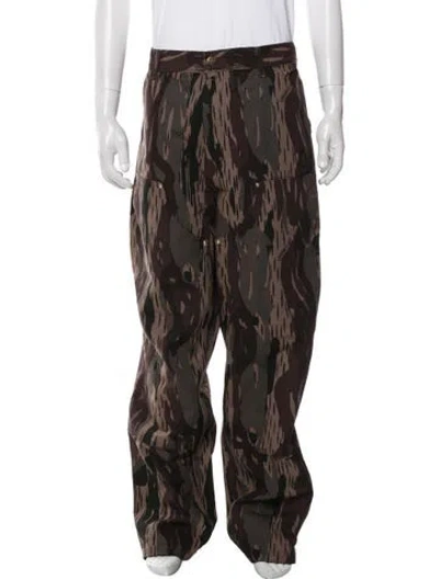 Pre-owned Carhartt Printed Joggers In Brown