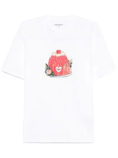 Carhartt Pudding T-shirt In 02xx White