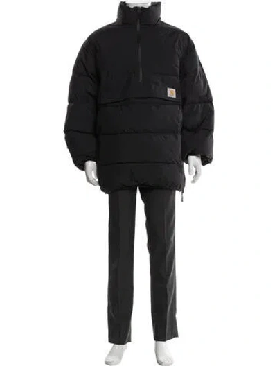 Pre-owned Carhartt Puffer Coat In Black
