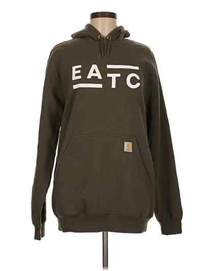 Pre-owned Carhartt Pullover Hoodie In Green