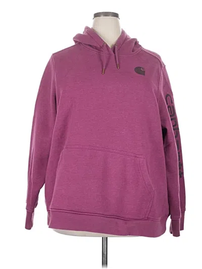 Pre-owned Carhartt Pullover Hoodie In Purple