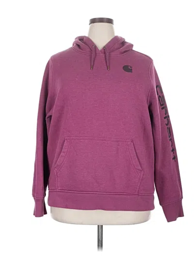 Pre-owned Carhartt Pullover Hoodie In Purple
