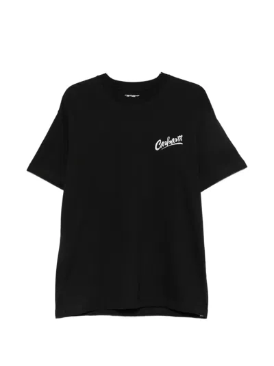 Carhartt Pup Logo-print T-shirt In Black