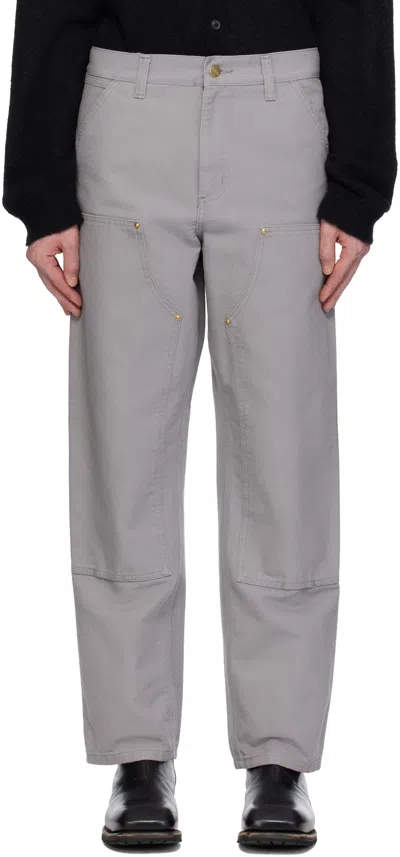 Carhartt Purple Double Knee Trousers In 2lr02 Yosemite Rinse