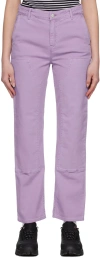 Carhartt Wip Womens Arrenga Pierce Straight-leg High-rise Stretch-cotton Trousers In D3fh Arrenga Faded