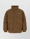 Carhartt Quilted High Collar Jacket With Front Pockets In Brown