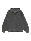 Carhartt Hooded Vista Quilted Sweat Jacket In Gray