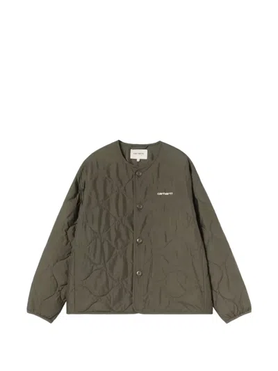 Carhartt Quilted Ripstop Jacket In Brown