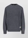 Carhartt Raglan Sleeve Crewneck Sweater With Ribbed Texture In Gray
