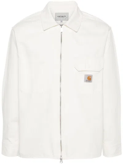 Carhartt Rainer Shirt Jacket Men White In Cotton