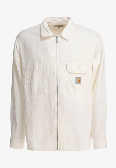 Carhartt Rainer Zip-up Overshirt In White