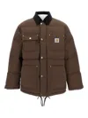 Carhartt Stylish Short Jacket Featuring Buttoned Pockets In Brown