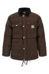 Carhartt Stylish Short Jacket Featuring Buttoned Pockets In Brown