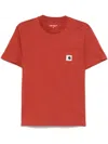 Carhartt Red Cotton T-shirt With Front Pocket In Red