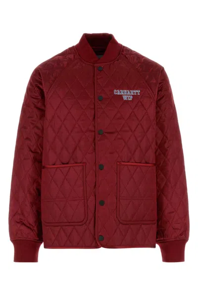 CARHARTT RED EMBROIDERED LOGO JACKET