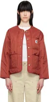 Carhartt Kyla Liner Cotton Jacket In Vermillion