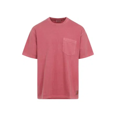 Carhartt Red Round Neck Logo T-shirt In Pink