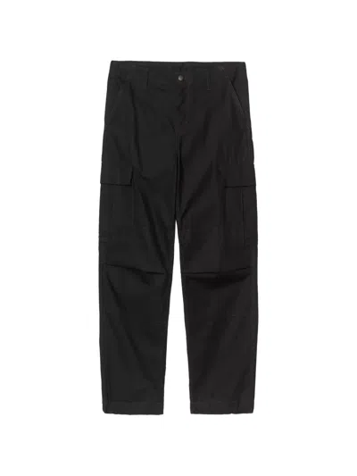Carhartt Regular Cargo Columbia Straight-leg Trousers In Black