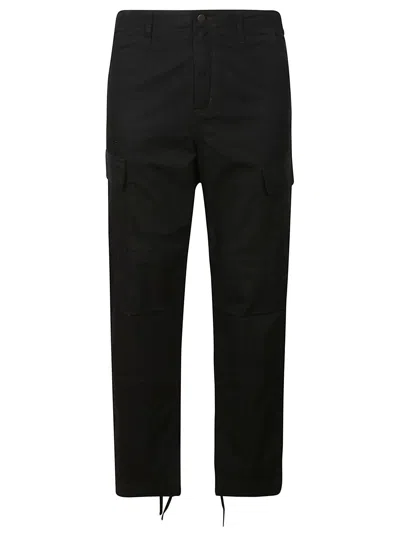 Carhartt Organic-cotton Cargo-trousers In Black