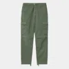 Carhartt Straight-leg Cargo Trousers In Dollar Green Garment Dyed