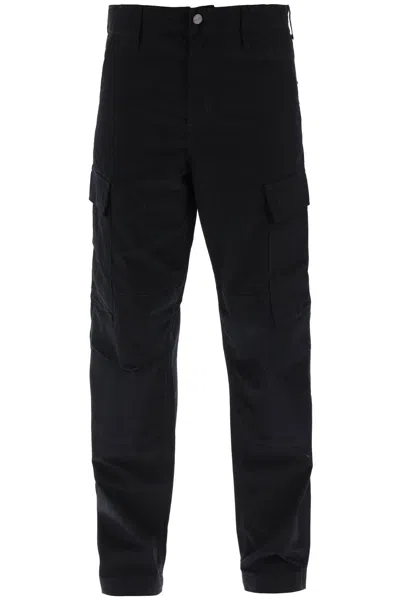 Carhartt Regular Cotton Ripstop Cargo Pants In Black
