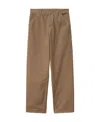 Carhartt Wip Single Knee Pant Hamilton In Organic Cotton In Brown